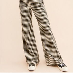 Free People Jules Wide Leg Plaid Pants in Size 4